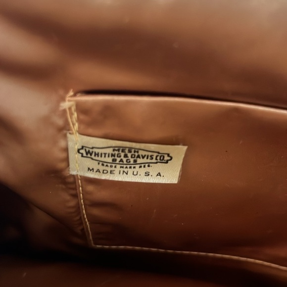 VTG 1940’s Mesh Whiting & Davis Black Handbag - Picture 7 of 8